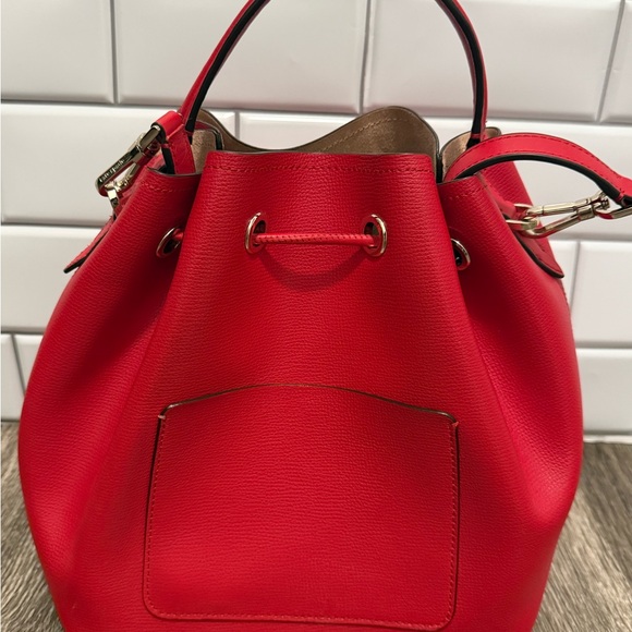 Kate Spade Red Leather Bucket Bag - Picture 2 of 8